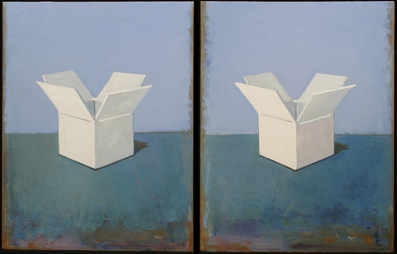 painting of boxes: realism