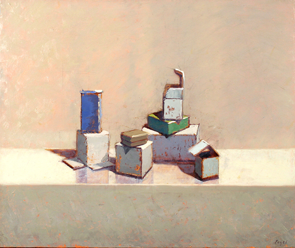 painting of boxes: realism