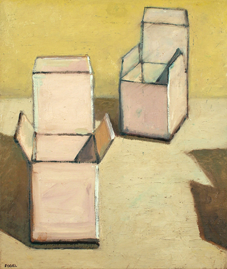 painting of boxes: realism