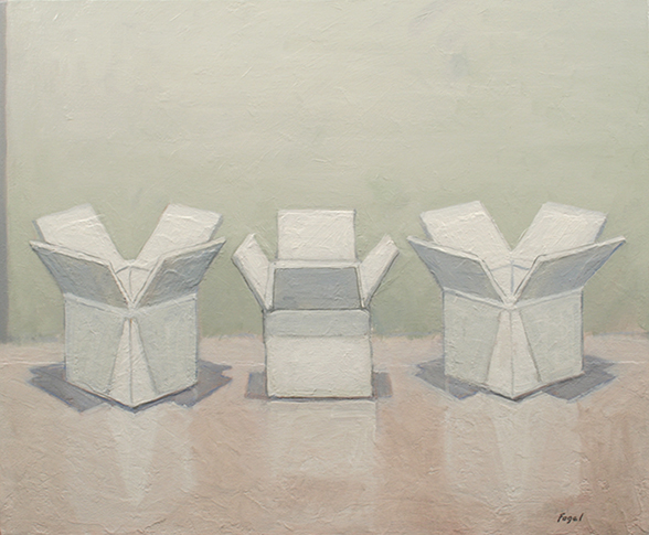 painting of boxes: realism